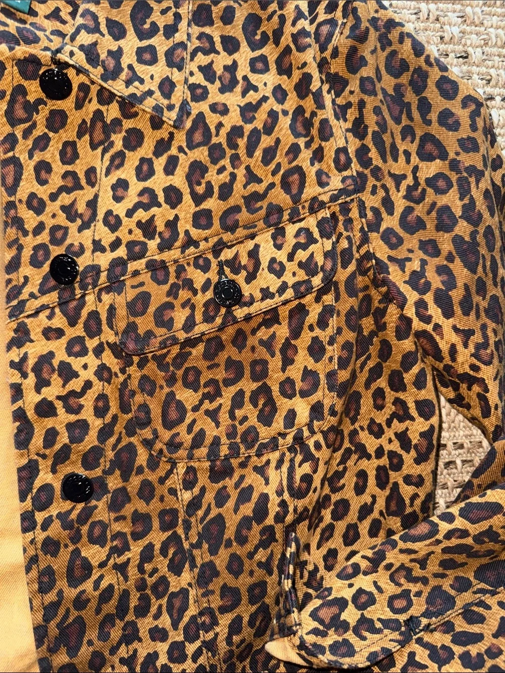 Lauren Jeans Co. Ralph Lauren Leopard Print Jacket - Brown & Black Animal Print - Picture 3 of 6